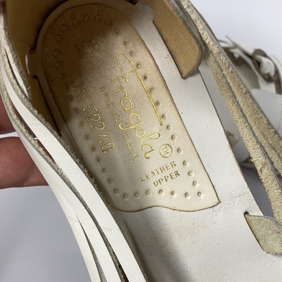 Vintage Fragola white leather Huaraches sandals size 10 B - Picture 3 of 6